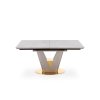 Jídelní rozkládací stůl VALENTINO - šedý mramor /světle šedá / zlatá