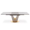 Jídelní rozkládací stůl VALENTINO - šedý mramor /světle šedá / zlatá