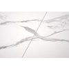 Jídelní rozkládací stůl VIVALDI - bílý mramor / bílá