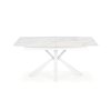 Jídelní rozkládací stůl VIVALDI - bílý mramor / bílá