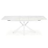 Jídelní rozkládací stůl VIVALDI - bílý mramor / bílá