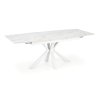 Jídelní rozkládací stůl VIVALDI - bílý mramor / bílá