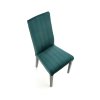 Židle DIEGO 2 černá / prošívané sametové pruhy - MONOLITH 37 (tmavě zelená)