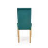Židle DIEGO 3 dub medový / prošívané sametové pruhy - MONOLITH 37 (tmavě zelená)