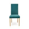 Židle DIEGO 3 dub medový / prošívané sametové pruhy - MONOLITH 37 (tmavě zelená)