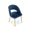 Židle MARINO dub medový / MONOLITH 77 (námořnická modrá)
