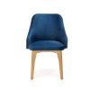 Židle TOLEDO 2 dub medový / MONOLITH 77 (námořnická modř)