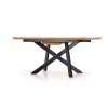 Jídelní rozkládací stůl CAPITAL 160-200 cm - zlatý dub / černá