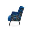 Odpočinkové křeslo PAGONI - tmavě modrá / černá