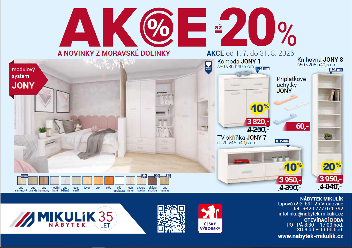 Letní akce – vybavte dětský pokoj chytře a se slevou