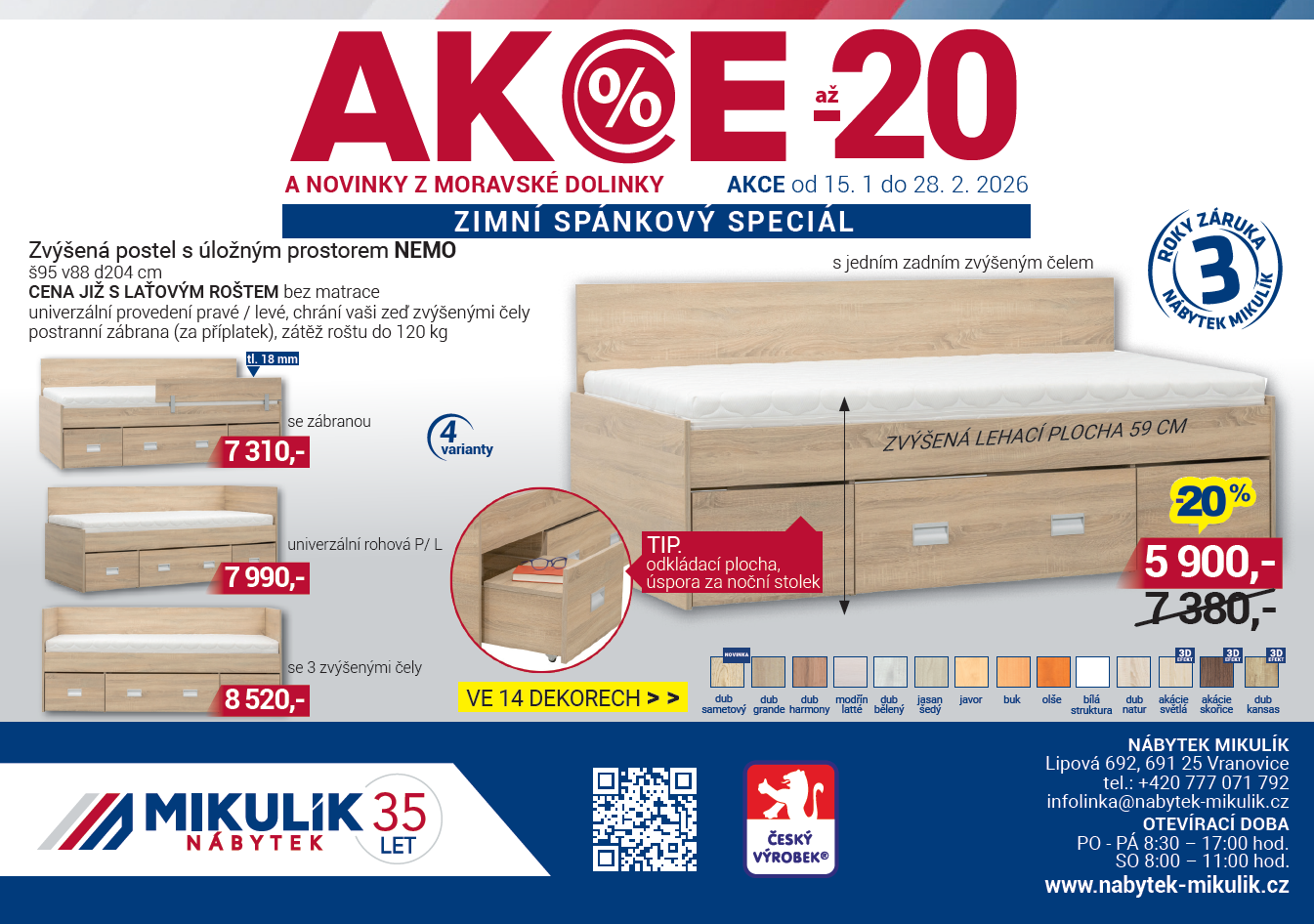 Zimní akce v Nábytku Mikulík