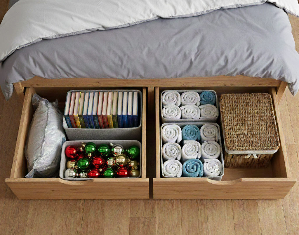 Organizace úložného prostoru postele