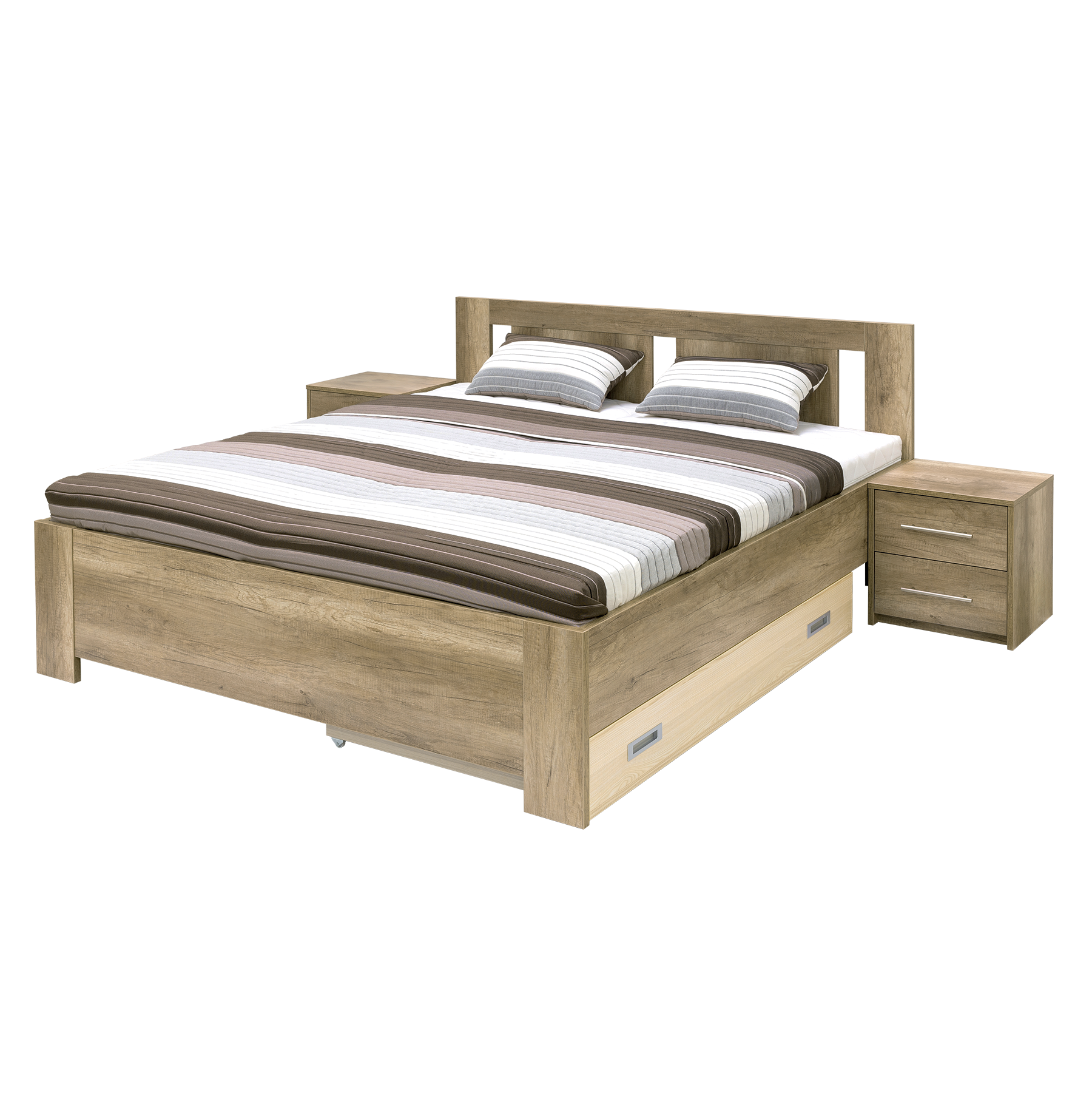 Dvoulůžko MELISA – výsuvný úložný prostor