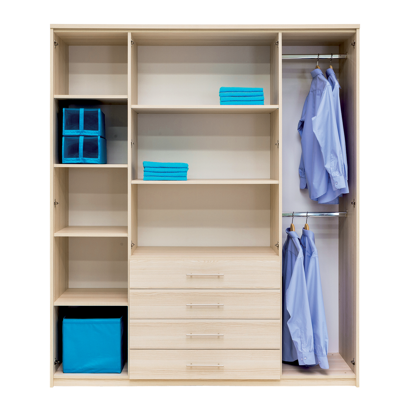 Skříň AURA XL – vnitřní uspořádání