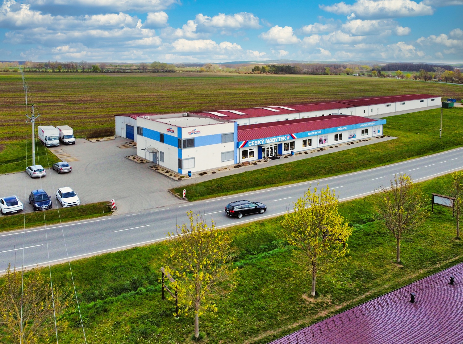 Výrobní areál – letecký pohled