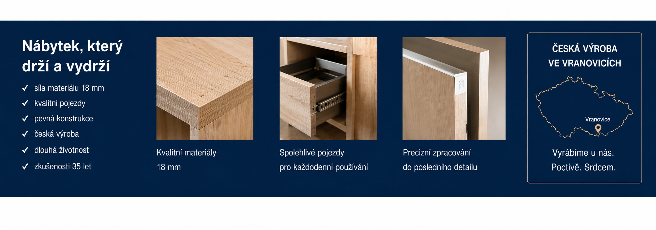 Nábytek, který drží a vydrží – česká výroba ve Vranovicích