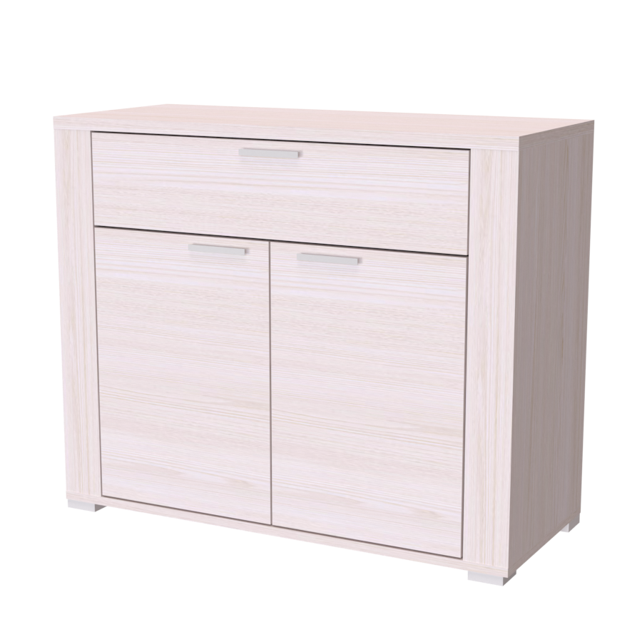 NÁBYTEK MIKULÍK s.r.o. ADEL 7 - komoda se zásuvkou a dvířky, 100x83cm Dekor: modřín latté