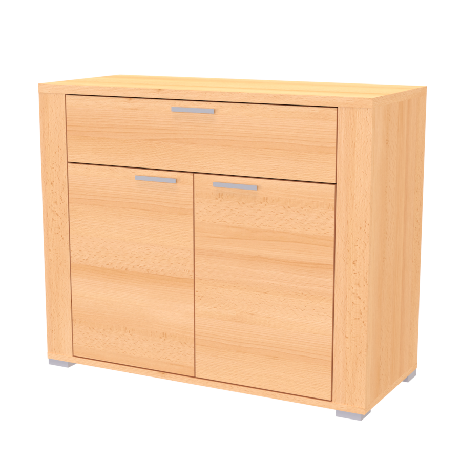 NÁBYTEK MIKULÍK s.r.o. ADEL 7 - komoda se zásuvkou a dvířky, 100x83cm Dekor: buk