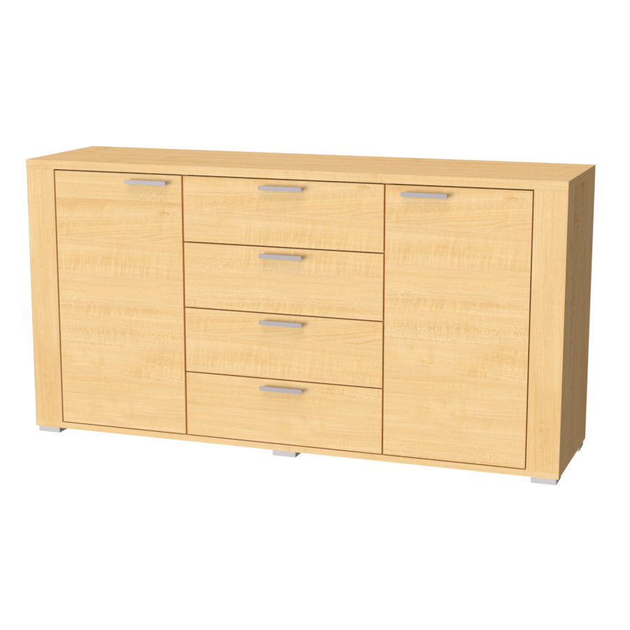 NÁBYTEK MIKULÍK s.r.o. ADEL 8 - komoda velká se zásuvkami a dvířky, 160x83cm Dekor: javor