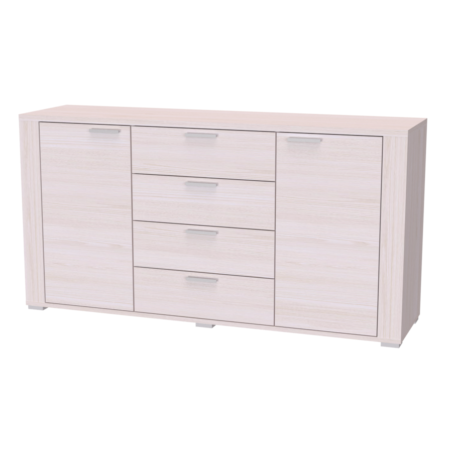 NÁBYTEK MIKULÍK s.r.o. ADEL 8 - komoda velká se zásuvkami a dvířky, 160x83cm Dekor: modřín latté