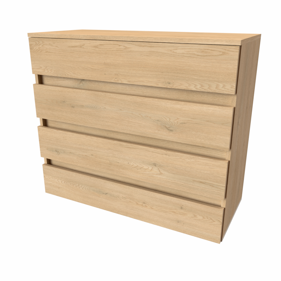 NÁBYTEK MIKULÍK s.r.o. TARA L - komoda se zásuvkami bez úchytek, 100x88cm Šířka: 100cm, Dekor: dub sametový