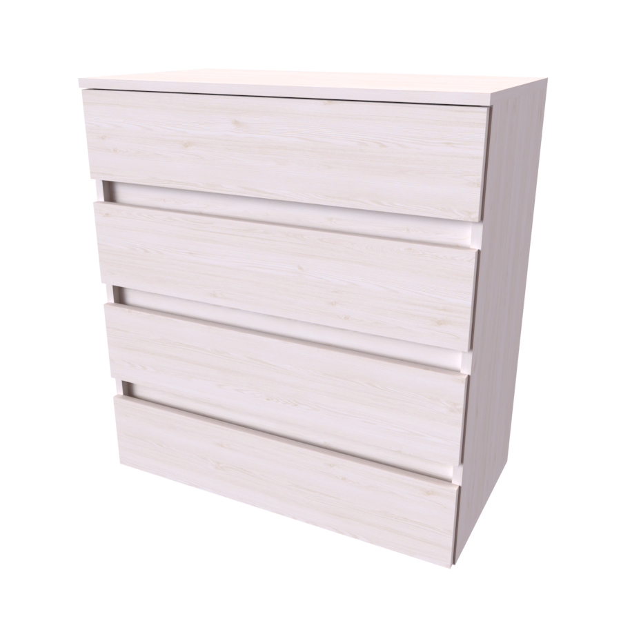 NÁBYTEK MIKULÍK s.r.o. TARA M - komoda se zásuvkami bez úchytek, 80x88cm Šířka: 80cm, Dekor: modřín latté