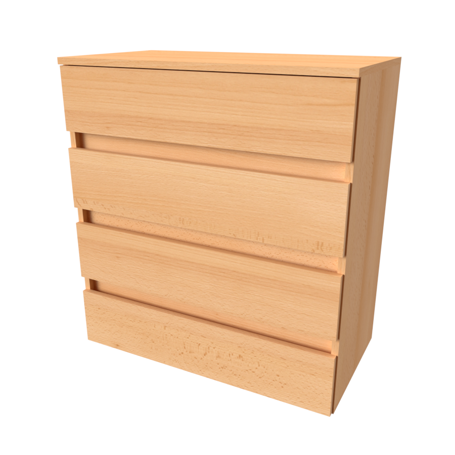 NÁBYTEK MIKULÍK s.r.o. TARA M - komoda se zásuvkami bez úchytek, 80x88cm Šířka: 80cm, Dekor: buk
