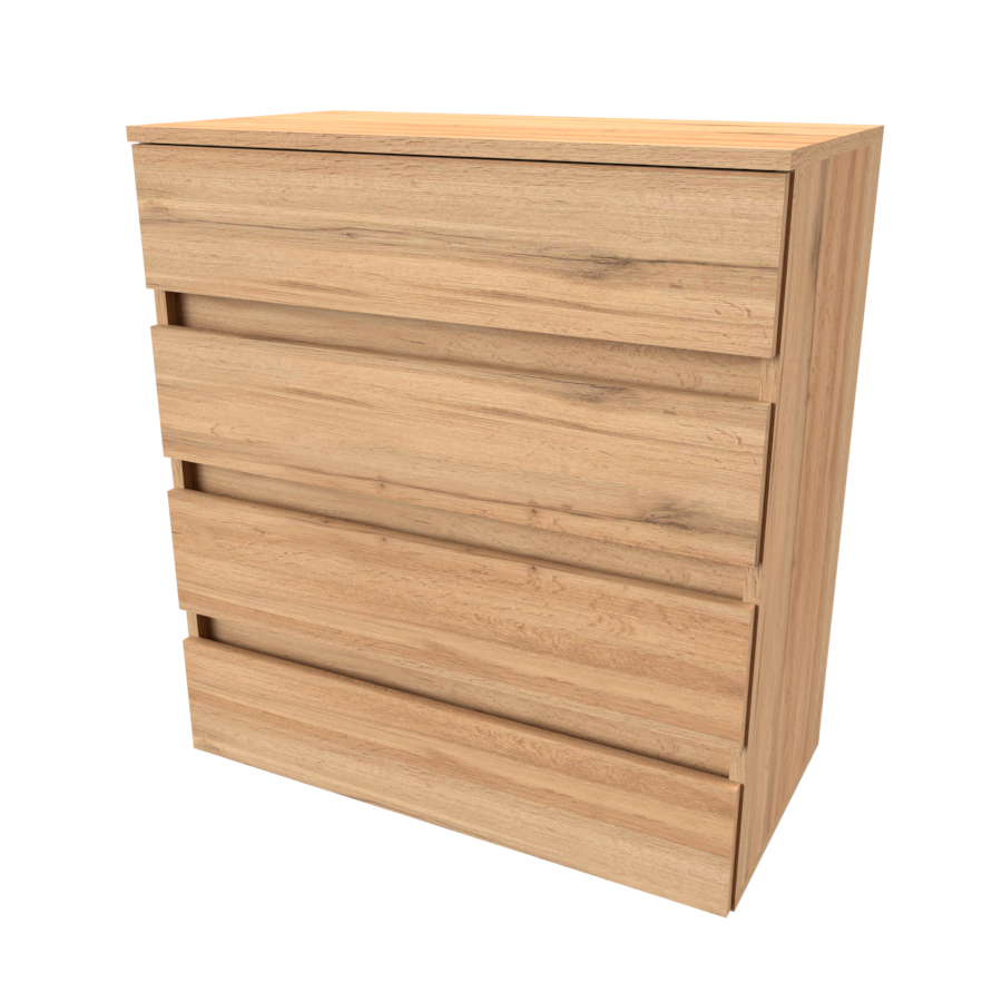 NÁBYTEK MIKULÍK s.r.o. TARA M - komoda se zásuvkami bez úchytek, 80x88cm Šířka: 80cm, Dekor: dub harmony