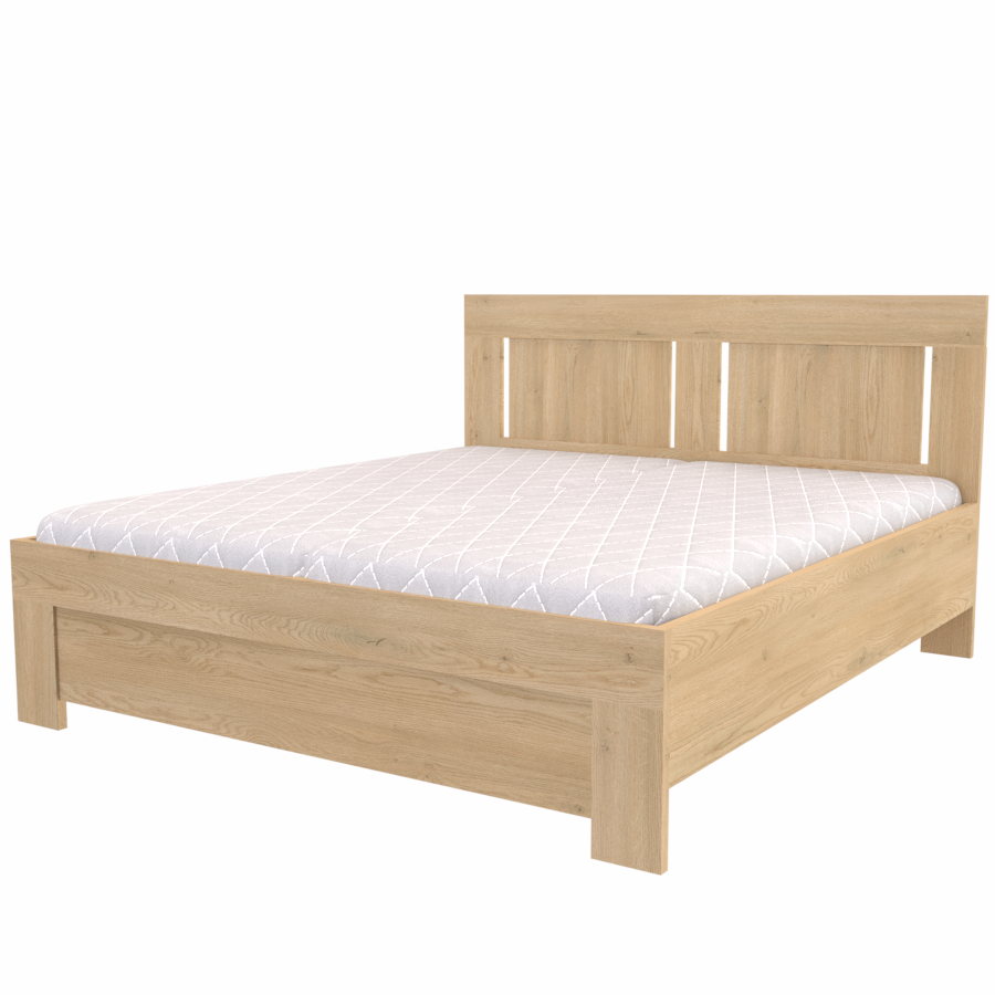 NÁBYTEK MIKULÍK s.r.o. VARIO - manželská postel s lamelovými rošty 180x200cm / 160x200cm Dekor: dub sametový, Šířka pro matraci: 180cm, Výška čela: 110cm