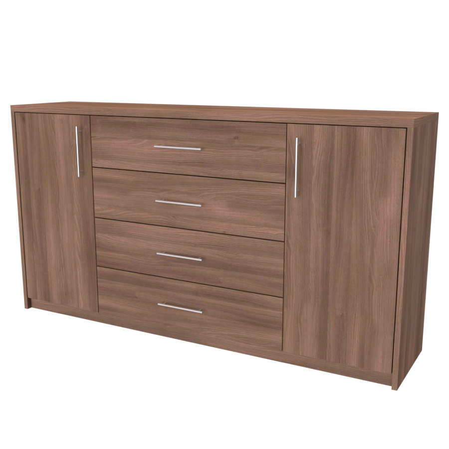 NÁBYTEK MIKULÍK s.r.o. AURA 3 - komoda, 160x86cm Šířka: 160cm, Hloubka: 43cm, Dekor: akácie skořice