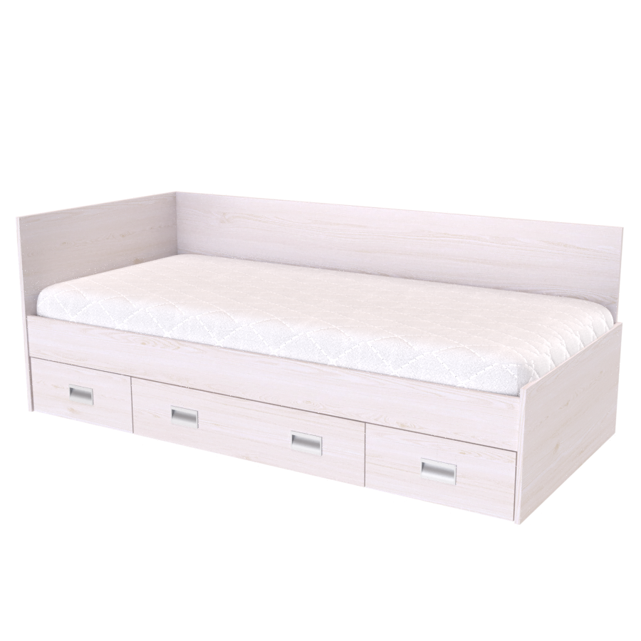 NÁBYTEK MIKULÍK s.r.o. PLUTO - postel s úložným prostorem, 90x200cm Dekor: modřín latté, Úchytka: STANDARD