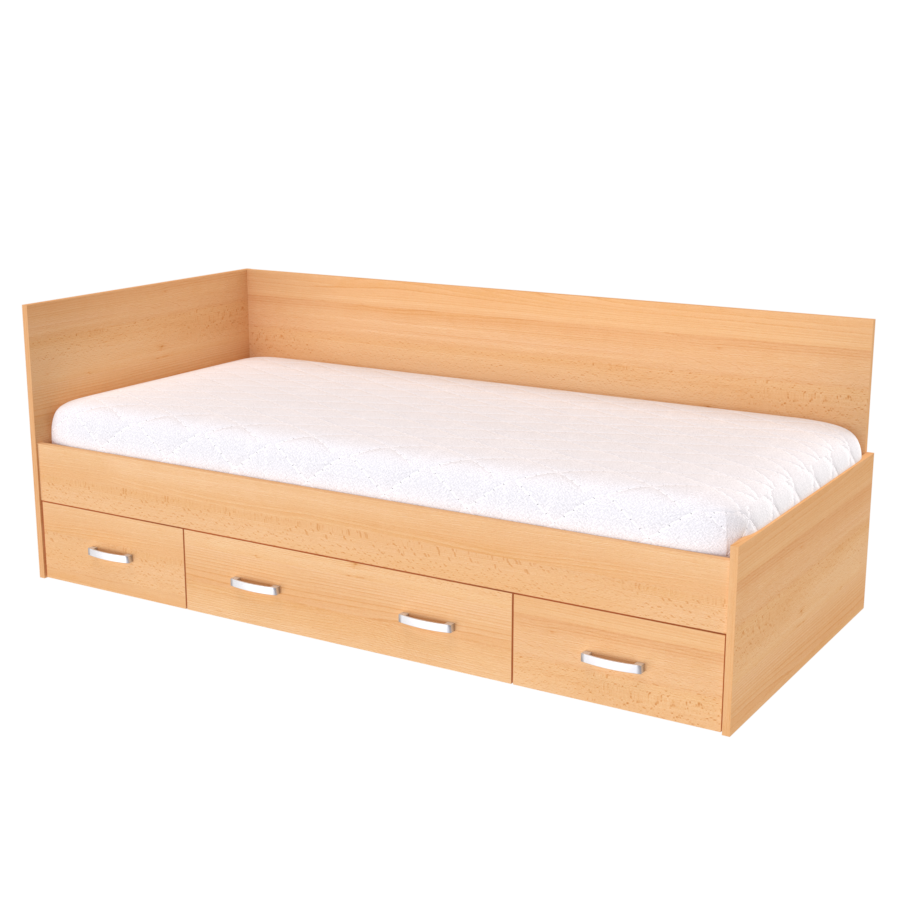 NÁBYTEK MIKULÍK s.r.o. PLUTO - postel s úložným prostorem, 90x200cm Dekor: buk, Úchytka: JONY
