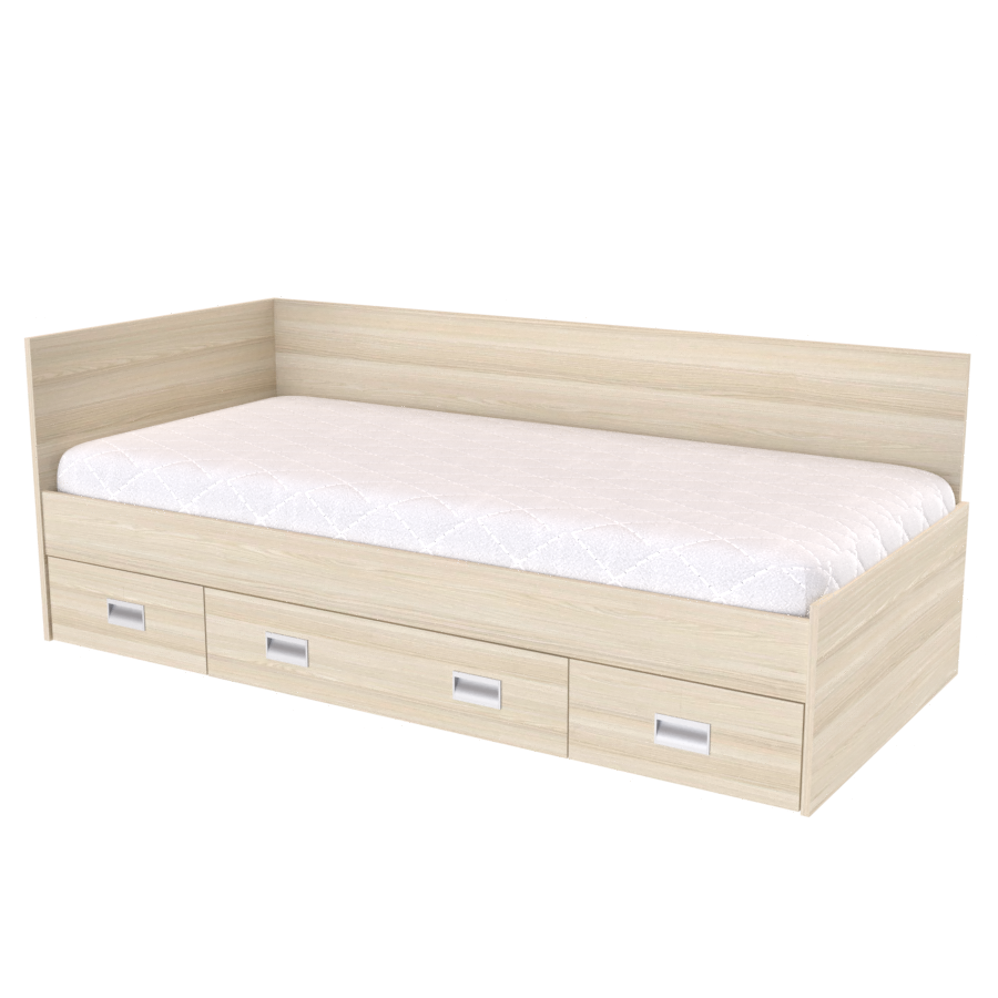 NÁBYTEK MIKULÍK s.r.o. PLUTO - postel s úložným prostorem, 90x200cm Dekor: akácie světlá, Úchytka: STANDARD