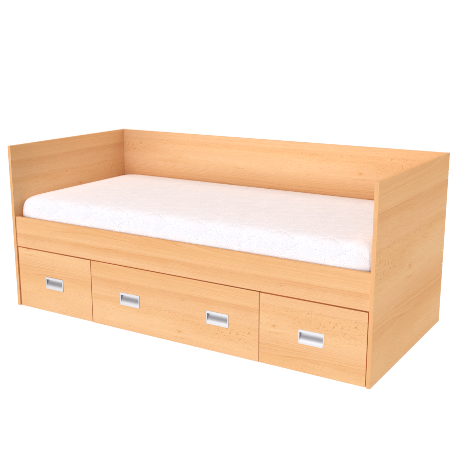 NÁBYTEK MIKULÍK s.r.o. NEMO - postel 90x200cm, 3 zvýšená čela (včetně roštu) Dekor: buk