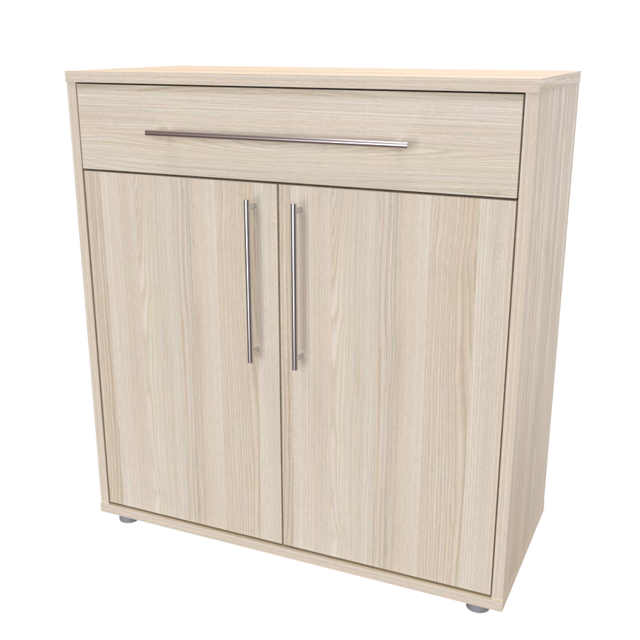 NÁBYTEK MIKULÍK s.r.o. ELITE S - komoda, 80x86x36/43cm Šířka: 80cm, Hloubka: 36cm, Dekor: akácie světlá