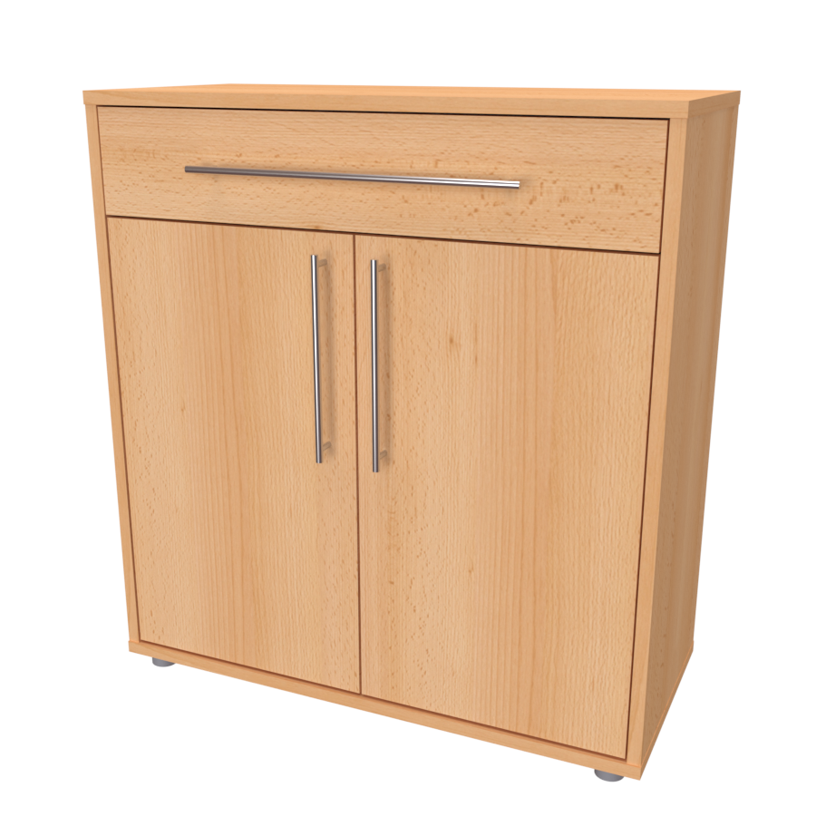 NÁBYTEK MIKULÍK s.r.o. ELITE S - komoda, 80x86x36/43cm Šířka: 80cm, Hloubka: 36cm, Dekor: buk