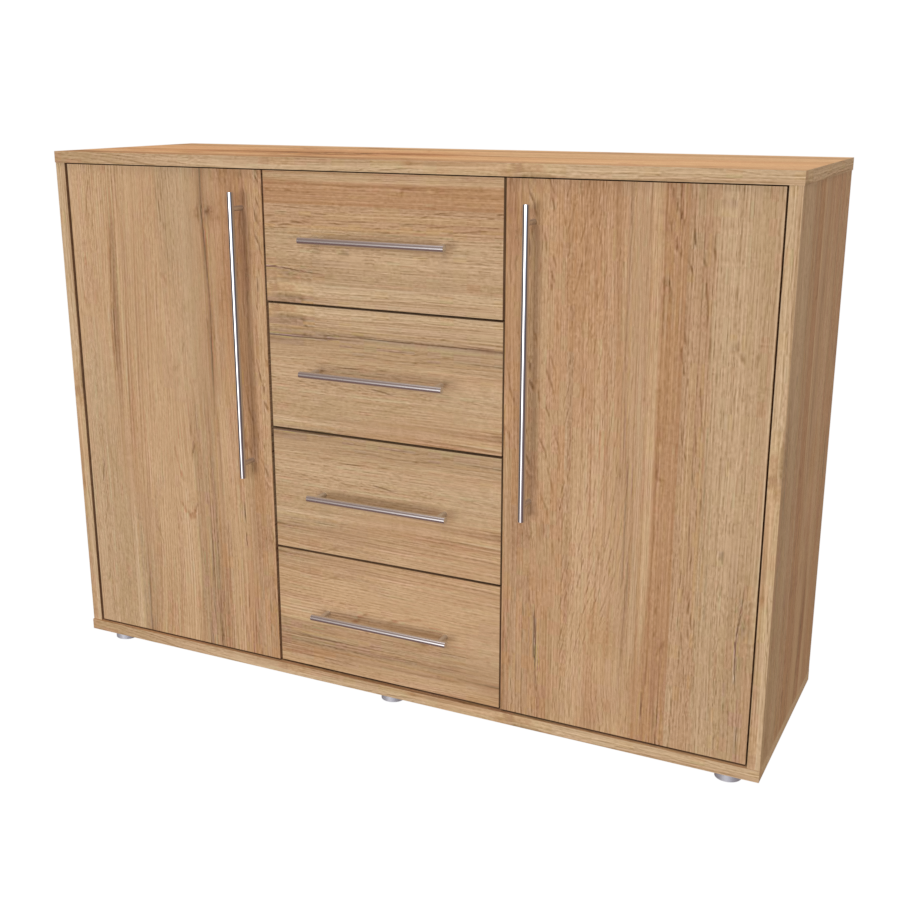 NÁBYTEK MIKULÍK s.r.o. ELITE M - komoda, 120x86x36/43cm Šířka: 120cm, Hloubka: 36cm, Dekor: dub harmony