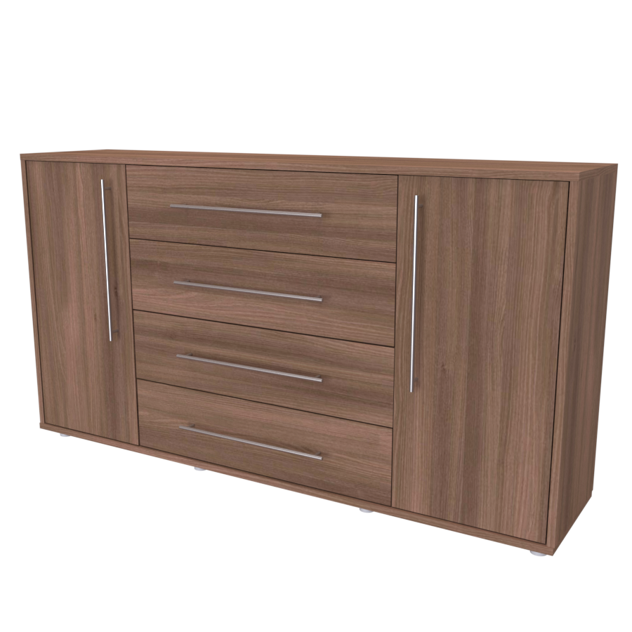 NÁBYTEK MIKULÍK s.r.o. ELITE L - komoda, 160x86x36/43cm Šířka: 160cm, Hloubka: 36cm, Dekor: akácie skořice