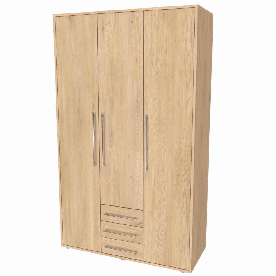 NÁBYTEK MIKULÍK s.r.o. ELITE L - šatní skříň, 122x205x51cm Dekor: dub sametový