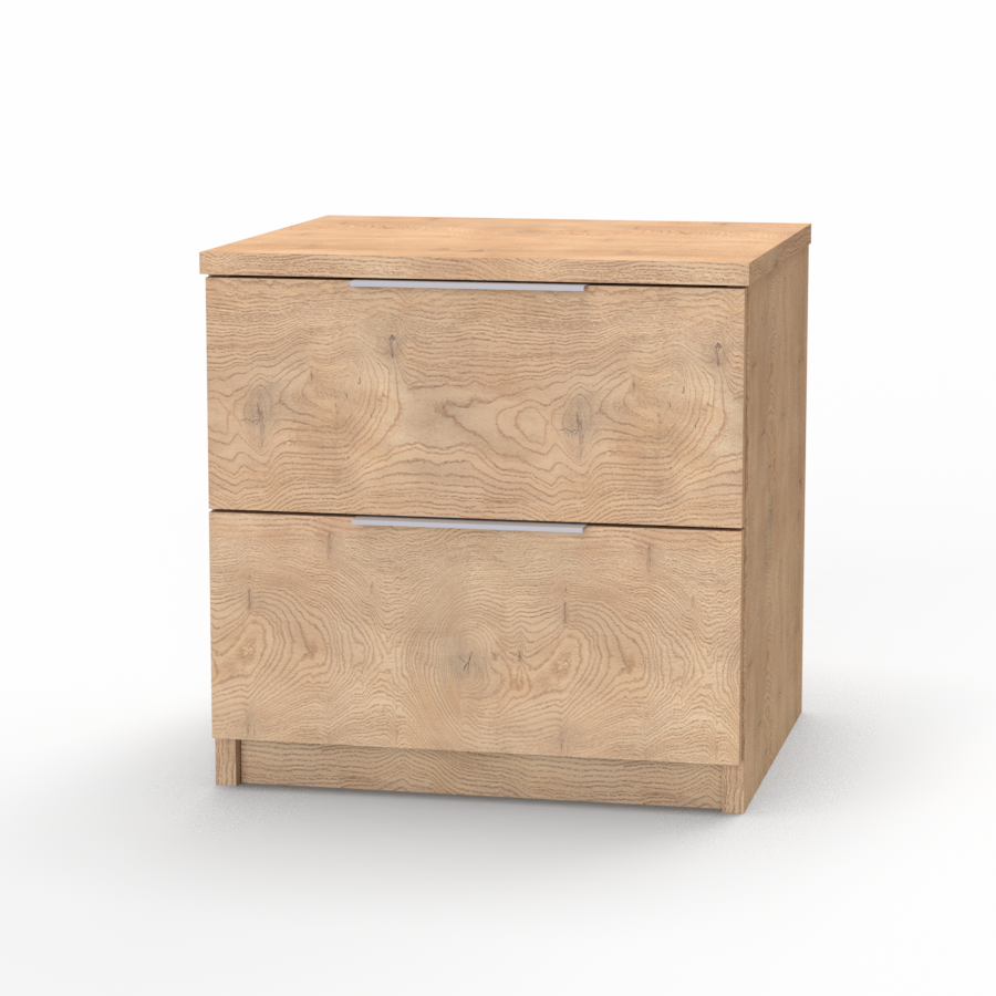 NÁBYTEK MIKULÍK s.r.o. VARIO - noční stolek, 45x45.5x40cm Dekor: dub sametový, Úchytka: Nerez