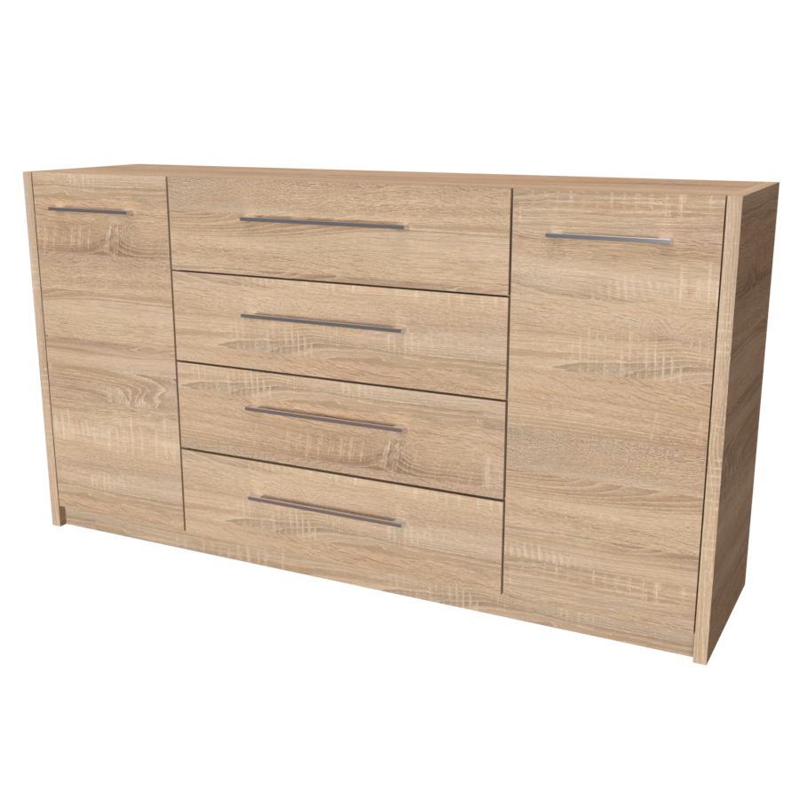 NÁBYTEK MIKULÍK s.r.o. MIA 3 - komoda, 160x86cm Šířka: 160cm, Dekor: dub natur