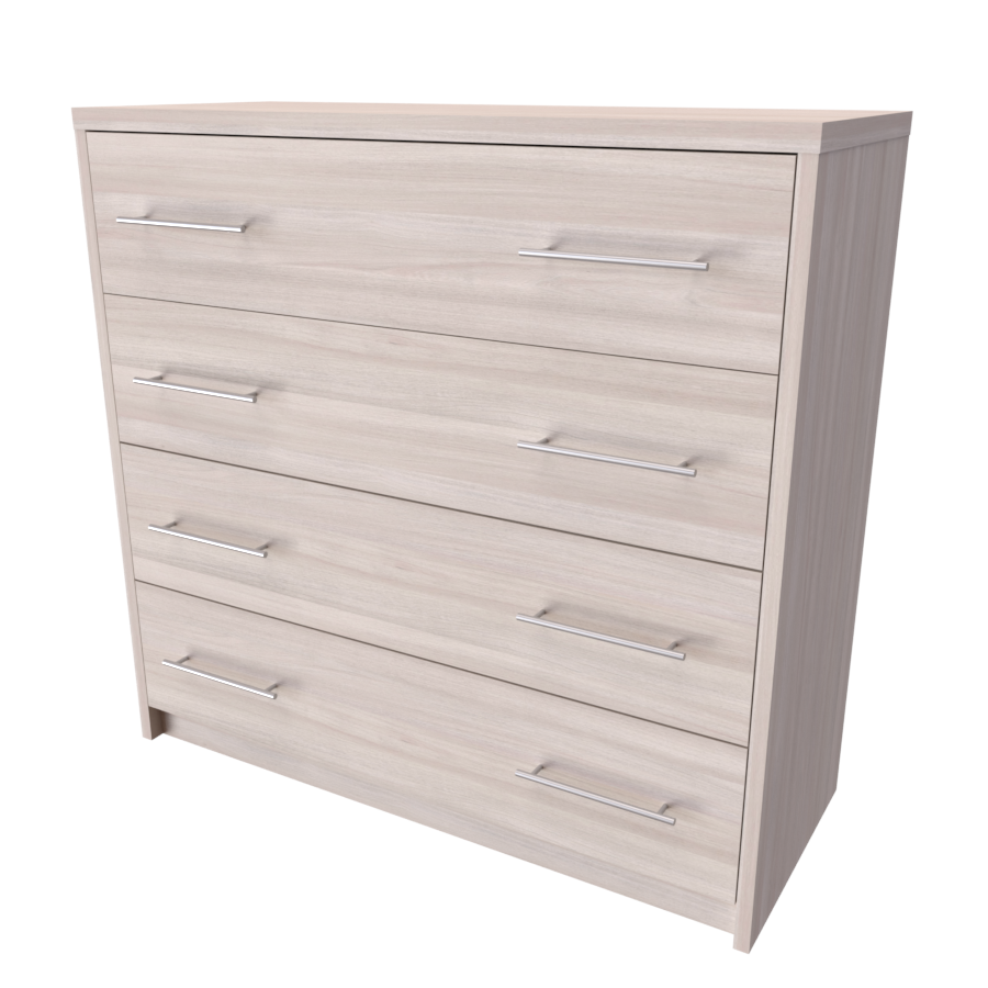 NÁBYTEK MIKULÍK s.r.o. AURA 1 - komoda, 90x86cm Šířka: 90cm, Hloubka: 43cm, Dekor: jasan šedý