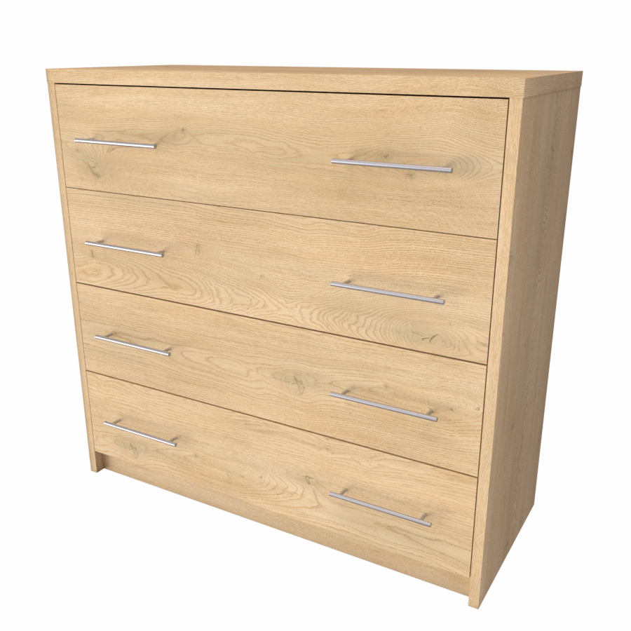 NÁBYTEK MIKULÍK s.r.o. AURA 1 - komoda, 90x86cm Šířka: 90cm, Hloubka: 43cm, Dekor: dub sametový