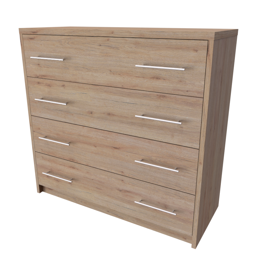 NÁBYTEK MIKULÍK s.r.o. AURA 1 - komoda, 90x86cm Šířka: 90cm, Hloubka: 43cm, Dekor: dub grande