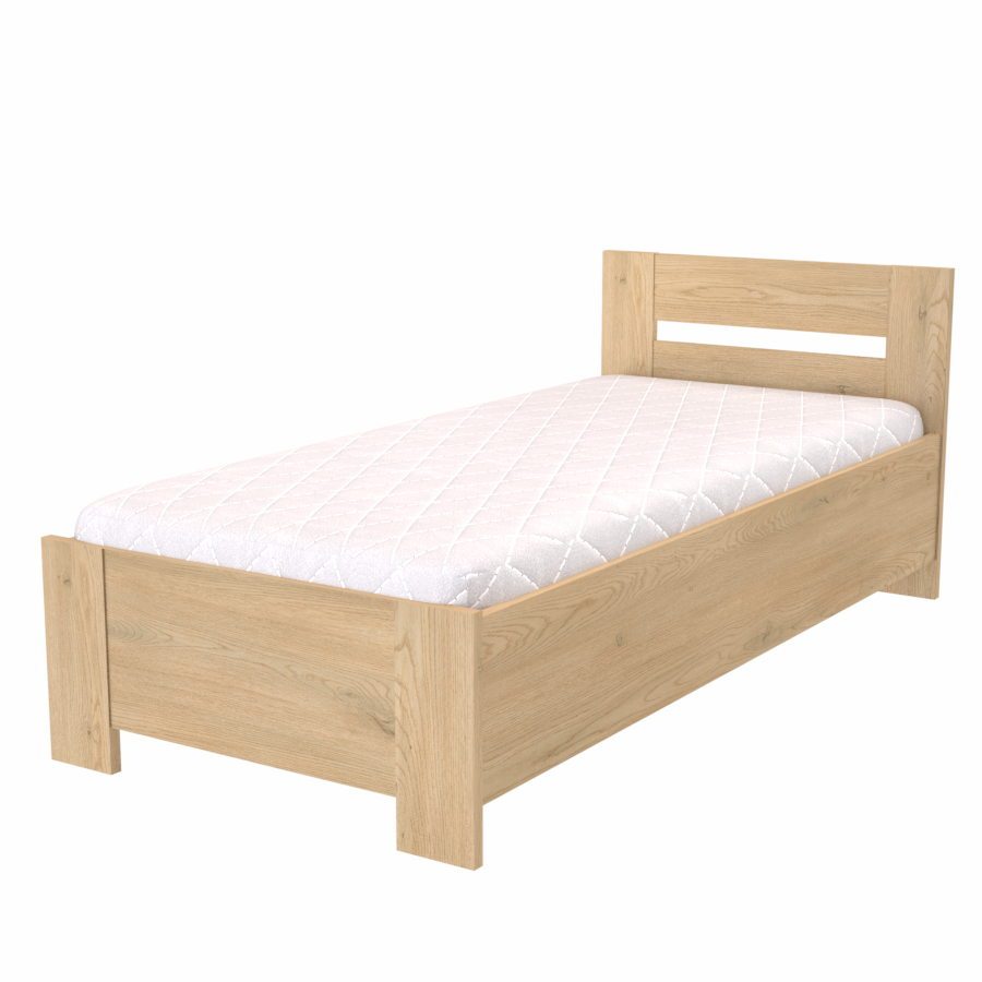 NÁBYTEK MIKULÍK s.r.o. LOTA - postel s lamelovými rošty 90x200cm Dekor: dub sametový