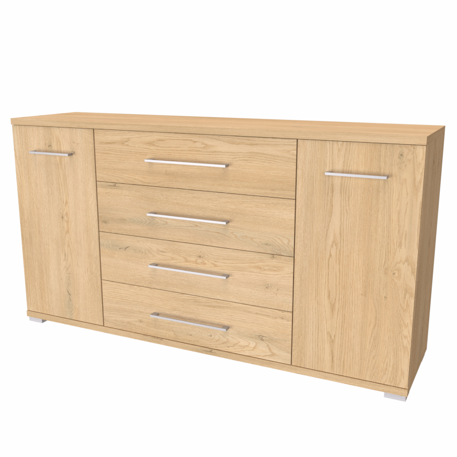 NÁBYTEK MIKULÍK s.r.o. AIDA L - komoda se skříňkami a zásuvkami, 160x86cm Šířka: 160cm, Dekor: dub sametový