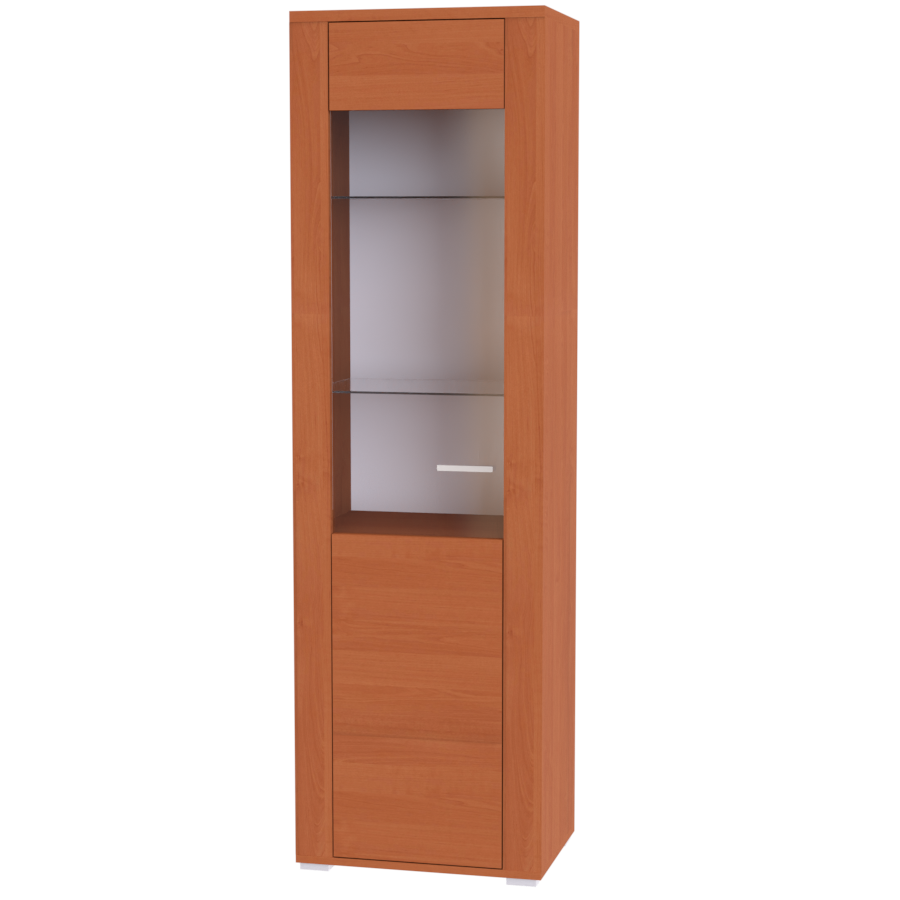 NÁBYTEK MIKULÍK s.r.o. ADEL 1 - úzká prosklená skříň, 59x42.5x200cm Dekor: olše