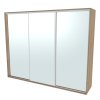 FLEXI 3 - šatní skříň 3x zrcadlo, 240/260/280/300 x 220/240cm