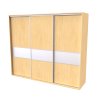FLEXI 3 - šatní skříň dveře dělené sklem lacobel, 240/260/280/300 x 220/240cm