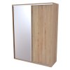 FLEXI 2 - šatní skříň 1x zrcadlo 1x dveře plné, 180/200/220 x 220/240cm